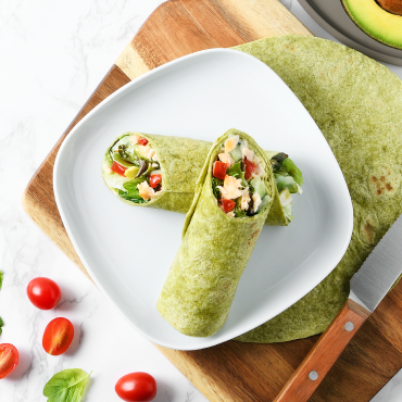 IKEA Family Thailand - Food Offers - Spinach wrap with salmon avocado and wasabi cream sauce