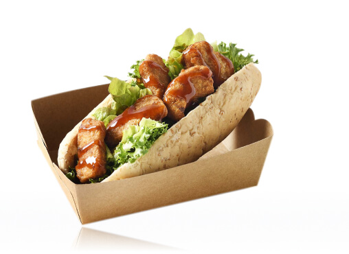 IKEA Family Thailand - Food Offers - Chargrilled plant-based chicken with whole wheat bun & low sugar BBQ sauce