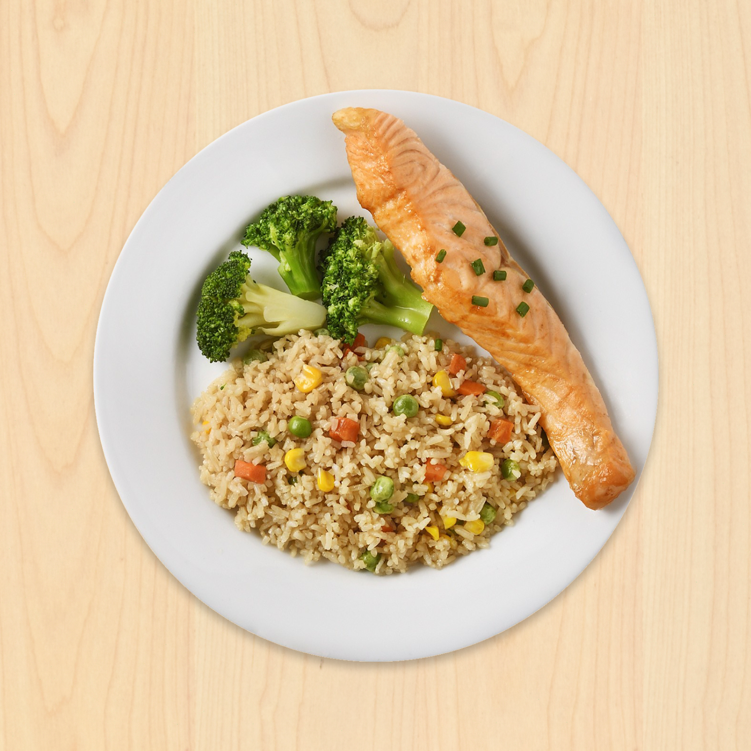 IKEA Family Thailand - Food Offers - Salmon Steak with Stir-Fried Vegetable Rice