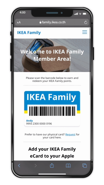 IKEA Family - Membership iOS Gif